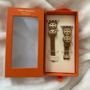 Tory Burch Tan Leather Apple Watch Band